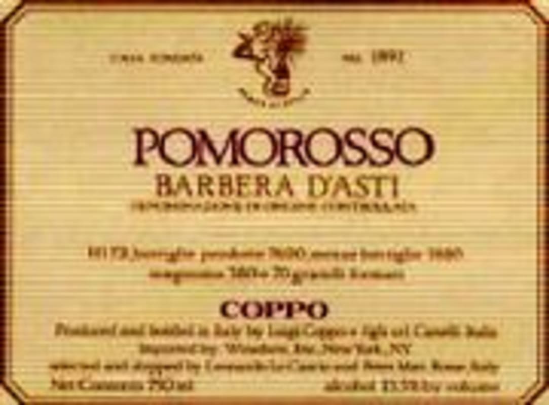 Coppo Pomorosso Barbera d'Asti (3.0L) 1997 Front Label