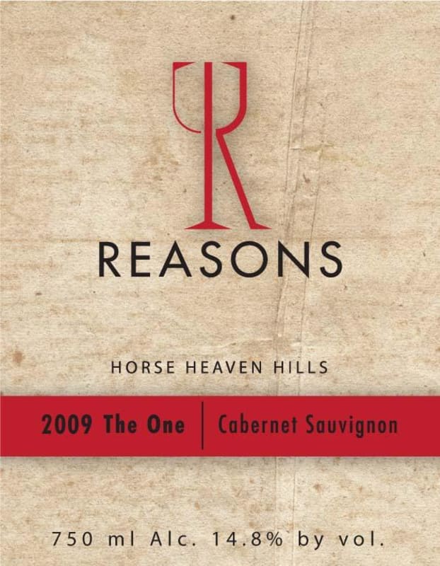 Reasons Wines The One Cabernet Sauvignon 2009 Front Label