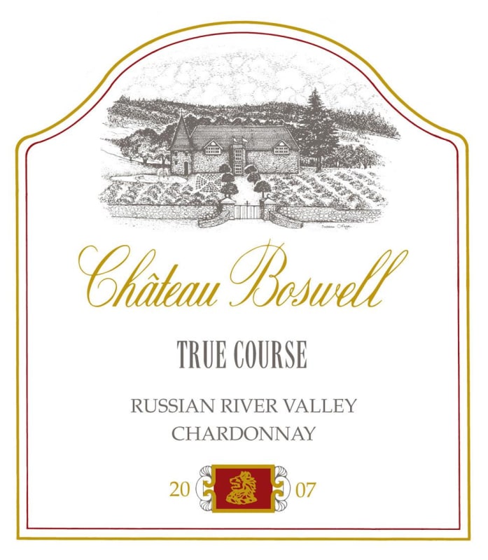 Chateau Boswell True Course Chardonnay 2007 Front Label