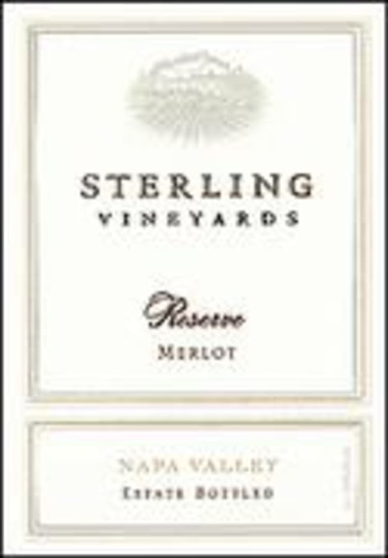 Sterling Reserve Merlot 1999 Front Label