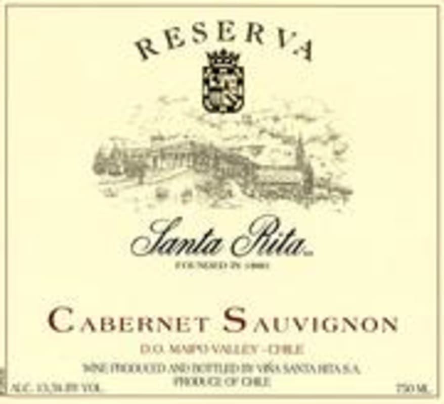Santa Rita Reserva Cabernet Sauvignon (half-bottle) 1999 Front Label