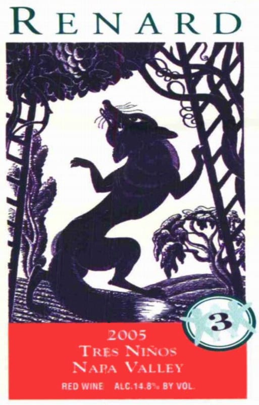 Renard Wines 'Tres Ninos' Cabernet Sauvignon 2005 Front Label