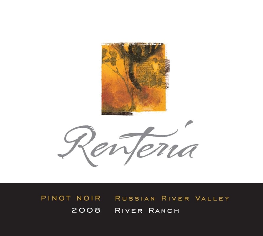 Renteria Wines Pinot Noir 2008 Front Label