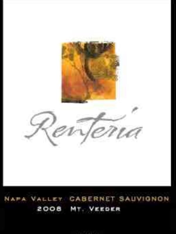 Renteria Wines Mt. Veeder Cabernet Sauvignon 2008 Front Label