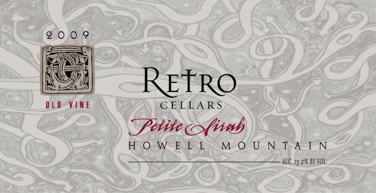 Retro Cellars Howell Mountain Petite Sirah 2009 Front Label