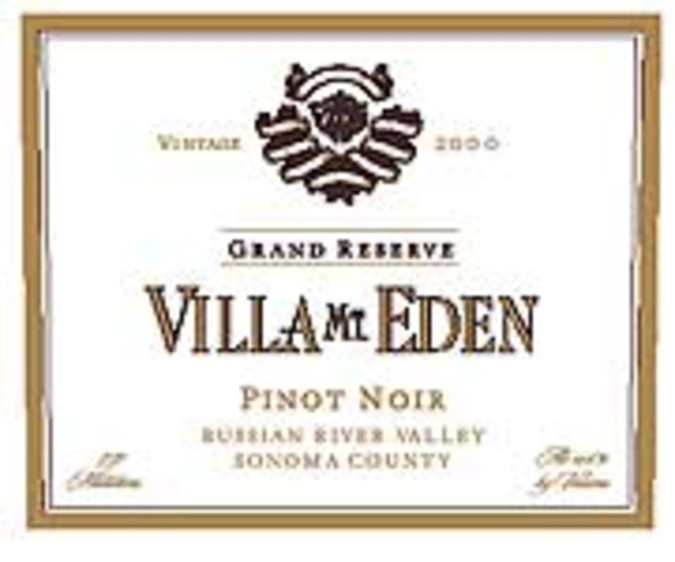 Villa Mt. Eden Grand Reserve Pinot Noir 2000 Front Label