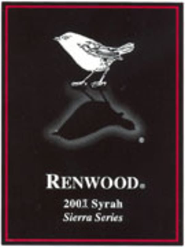 Renwood Sierra Series Syrah 2001 Front Label