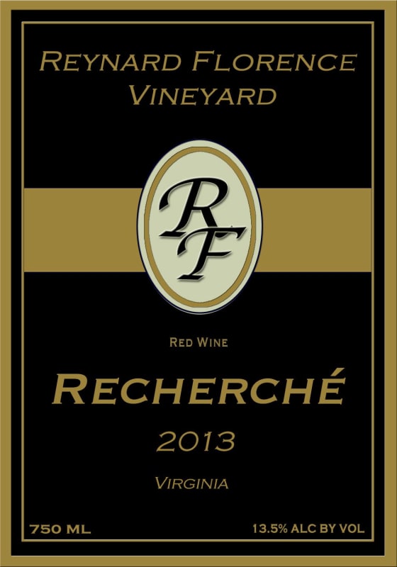 Reynard Florence Vineyard Recherche 2013 Front Label