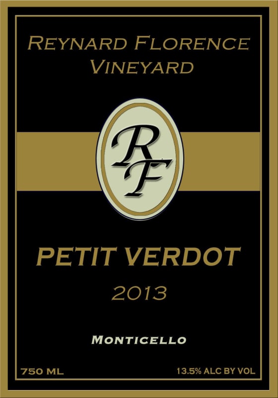 Reynard Florence Vineyard Petit Verdot 2013 Front Label