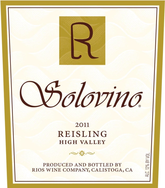 Rios Wine Company R Solovino Riesling 2011 Front Label