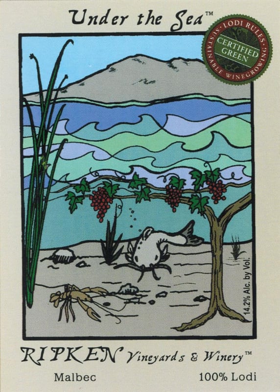 Ripken Vineyards & Winery Under the Sea Malbec 2013 Front Label