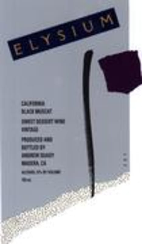 Quady Elysium Black Muscat 2001 Front Label