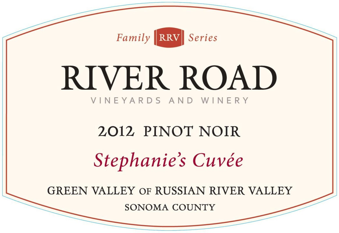 River Road Vineyards Stephanie's Cuvee Pinot Noir 2012 Front Label