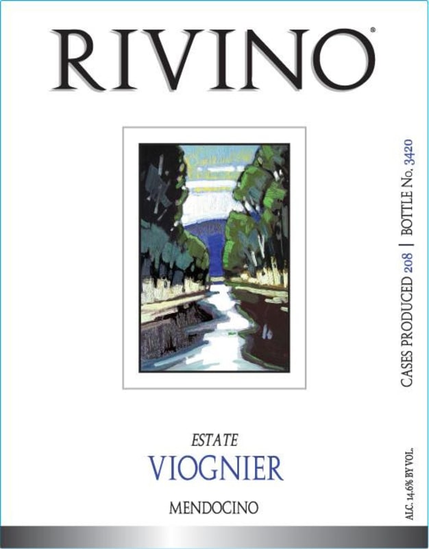 Rivino Estate Viognier 2013 Front Label