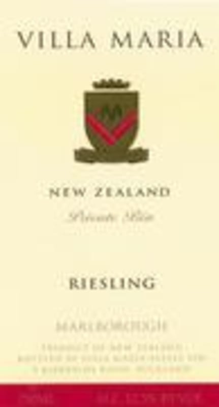 Villa Maria Private Bin Riesling 2002 Front Label