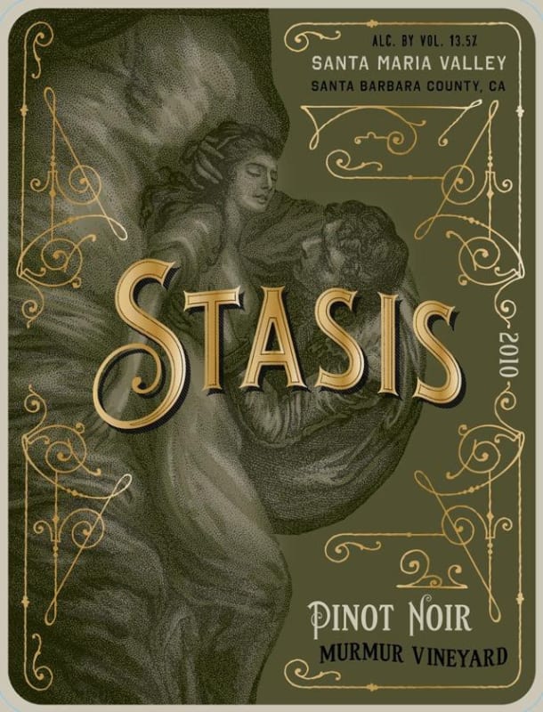 RM Vineyards Murmur Stasis Pinot Noir 2010 Front Label