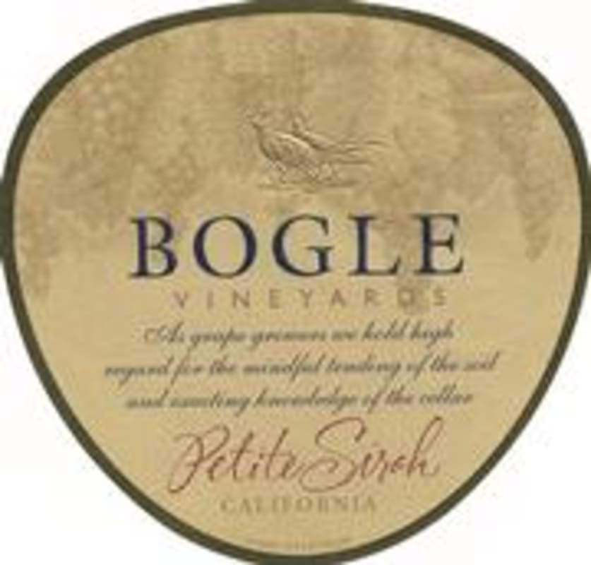 Bogle Petite Sirah 2001 Front Label