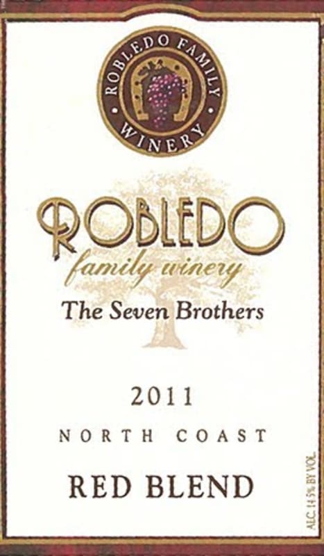 Robledo Family Winery The Seven Brothers 2011 Front Label