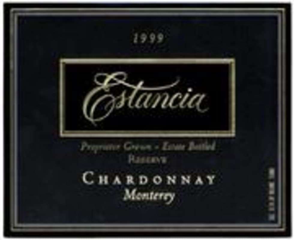 Estancia Monterey Reserve Chardonnay 2001 Front Label
