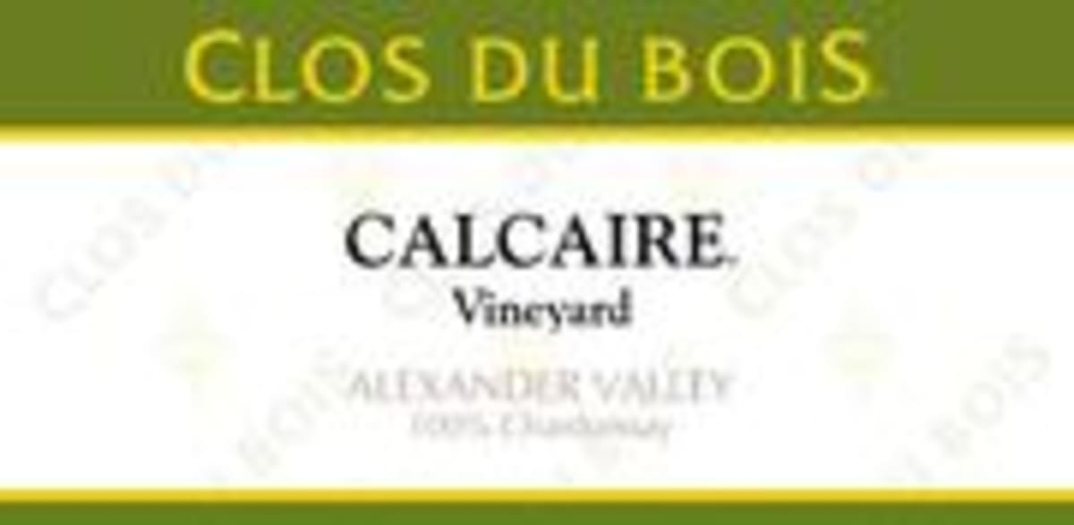 Clos du Bois Calcaire Vineyard Chardonnay 2000 Front Label