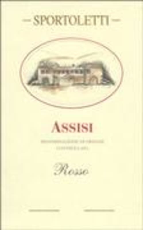 Sportoletti Assisi Rosso 2001 Front Label