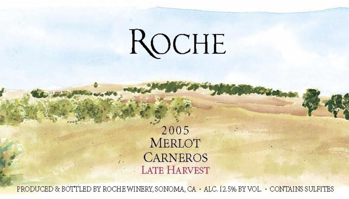 Roche Winery Late Harvest Merlot 2005 Front Label