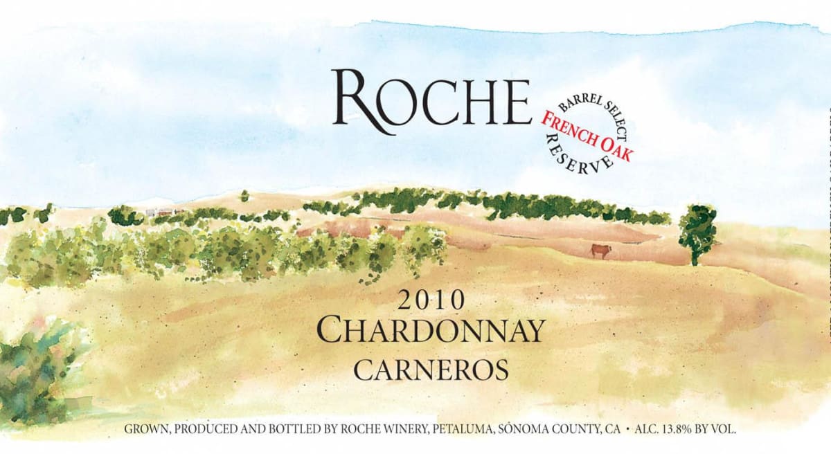 Roche Winery French Oak Barrel Select Reserve Chardonnay 2010 Front Label