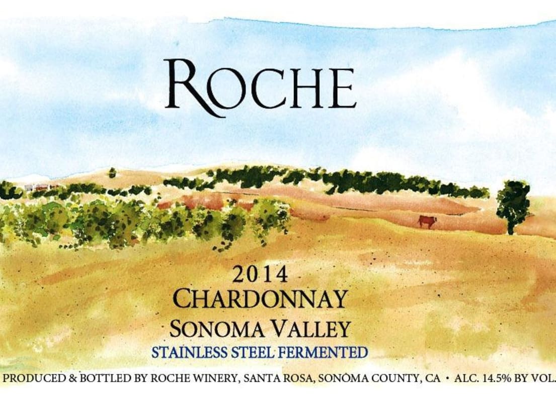 Roche Winery Stainless Steel Fermented Chardonnay 2014 Front Label