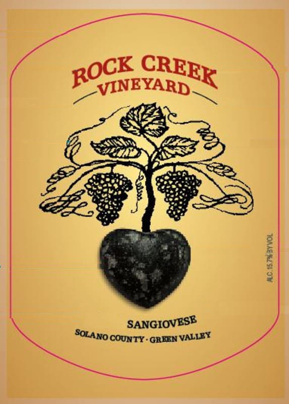 Rock Creek Vineyard Sangiovese 2009 Front Label