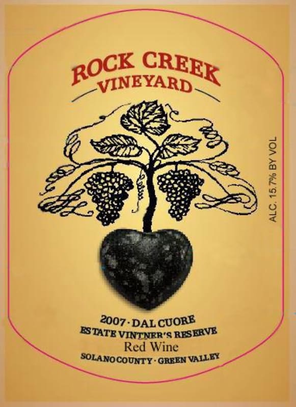 Rock Creek Vineyard Dal Cuore 2007 Front Label