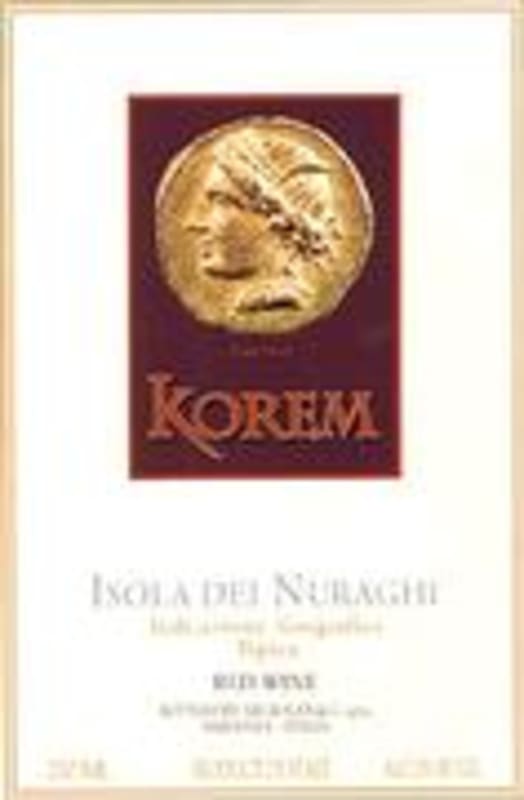 Argiolas Korem 2000 Front Label