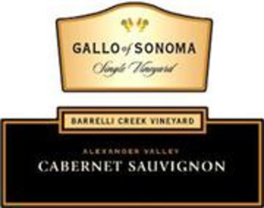 Gallo of Sonoma Barrelli Creek Cabernet Sauvignon 1999 Front Label