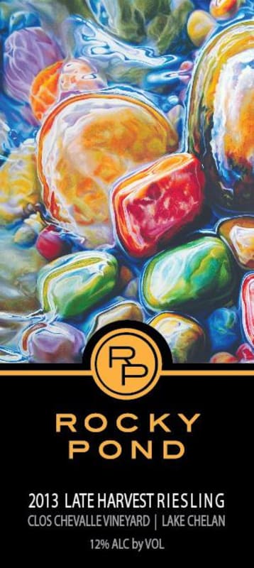 Rocky Pond Winery Clos Chevalle Vineyard Late Harvest Riesling 2013 Front Label