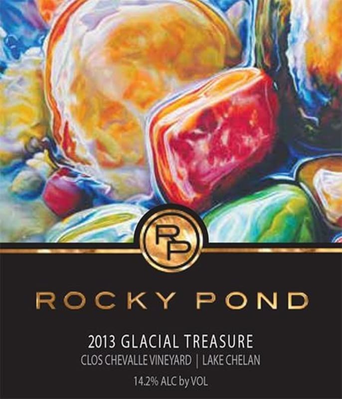 Rocky Pond Winery Clos Chevalle Vineyard Glacial Treasure White 2013 Front Label