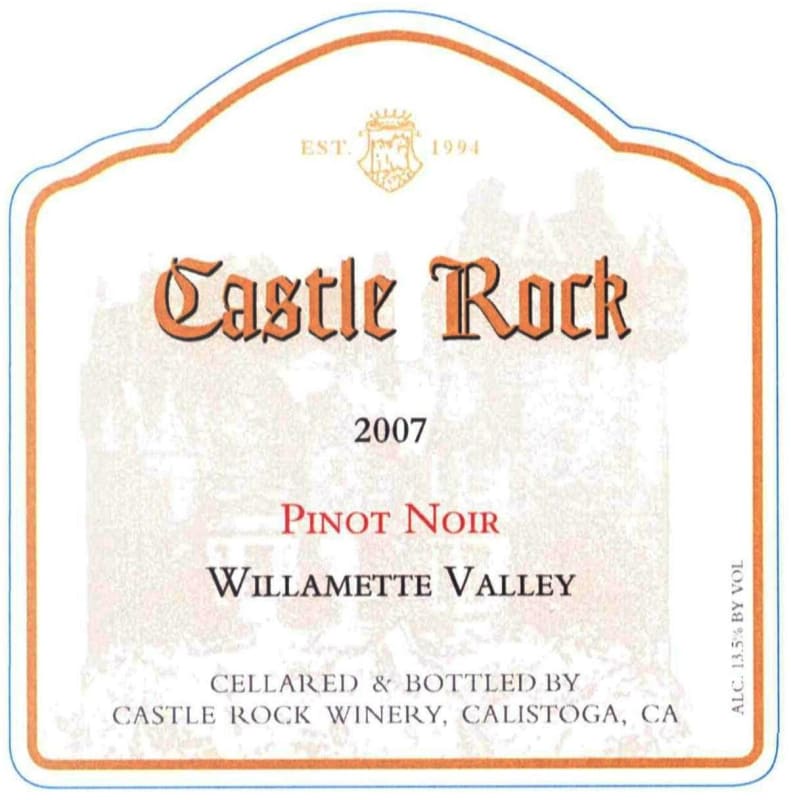 Castle Rock Willamette Valley Pinot Noir 2007 Front Label