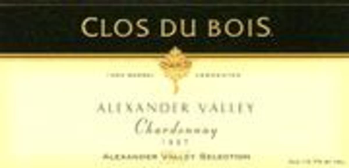 Clos du Bois Alexander Valley Chardonnay 1997 Front Label