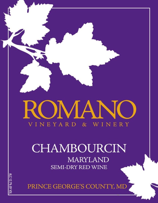 Romano Vineyard & Winery Chambourcin 2014 Front Label