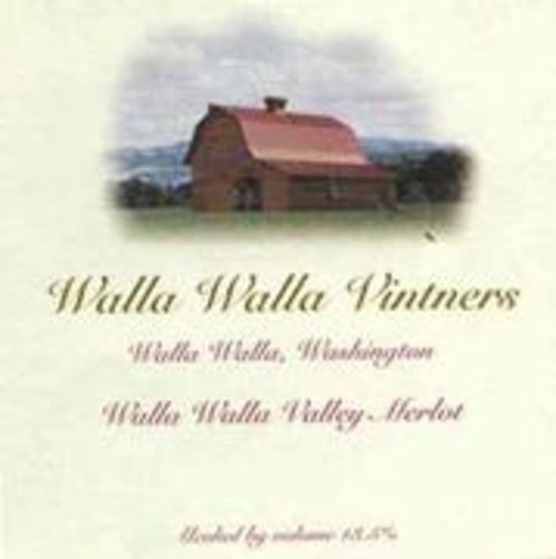 Walla Walla Vintners Merlot 2000 Front Label