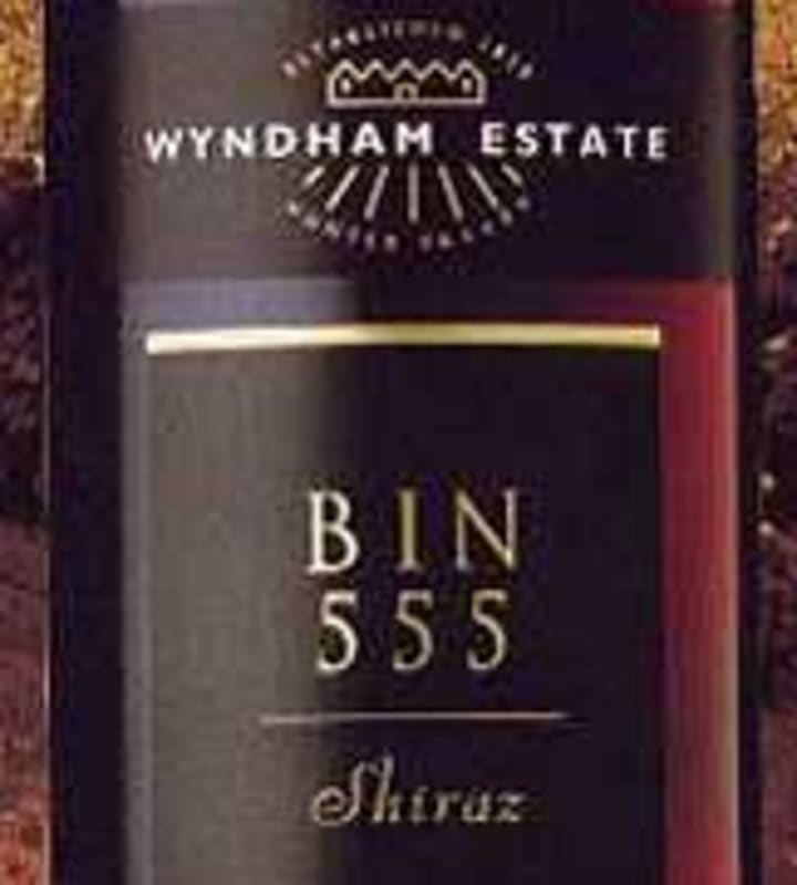 Wyndham Bin 555 Shiraz 2001 Front Label