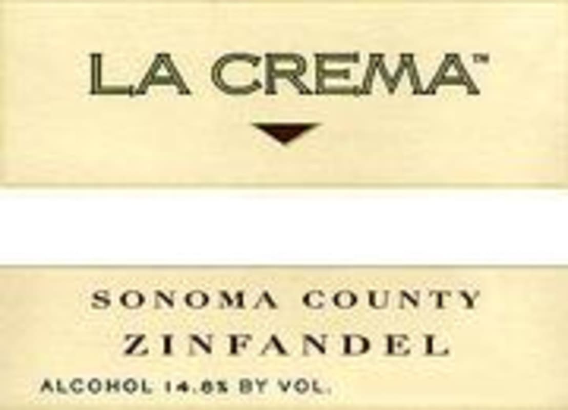 La Crema Sonoma Zinfandel 1998 Front Label