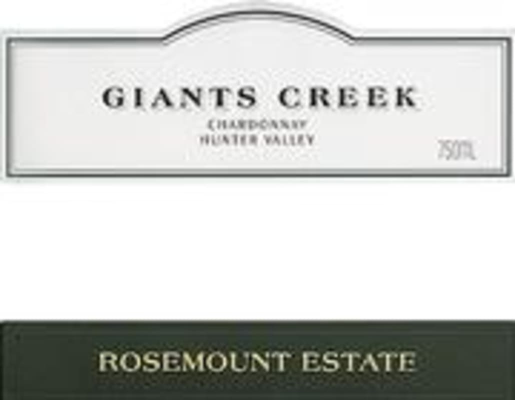 Rosemount Giants Creek Chardonnay 2001 Front Label