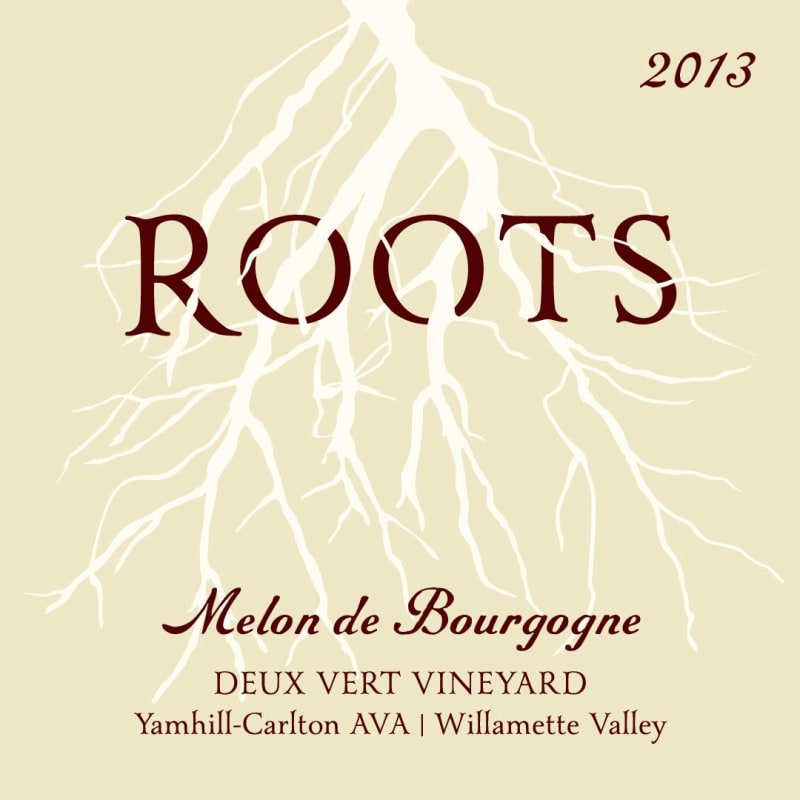Roots Wine & Vineyard Deux Vert Vineyard Melon de Bourgogne 2013 Front Label