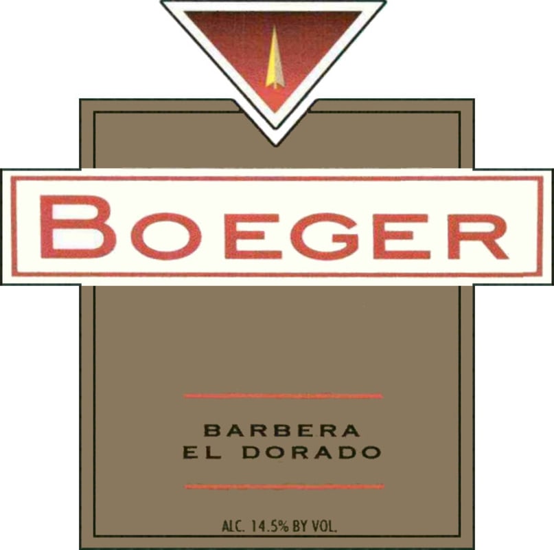 Boeger El Dorado Barbera 2008 Front Label