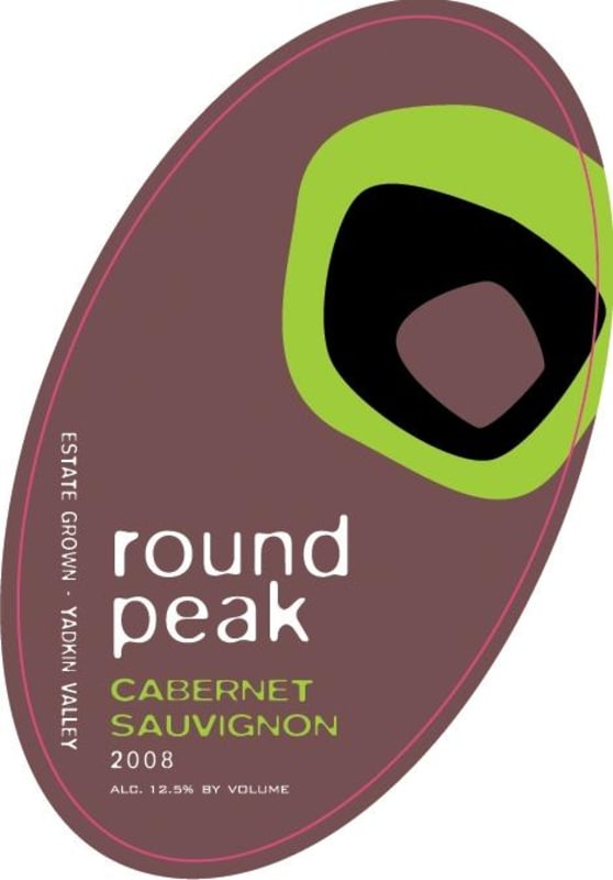 Round Peak Vineyards Cabernet Sauvignon 2008 Front Label