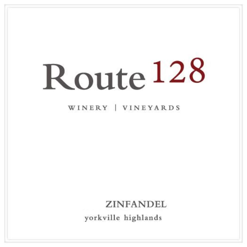 Route 128 Vineyard & Winery Zinfandel 2013 Front Label