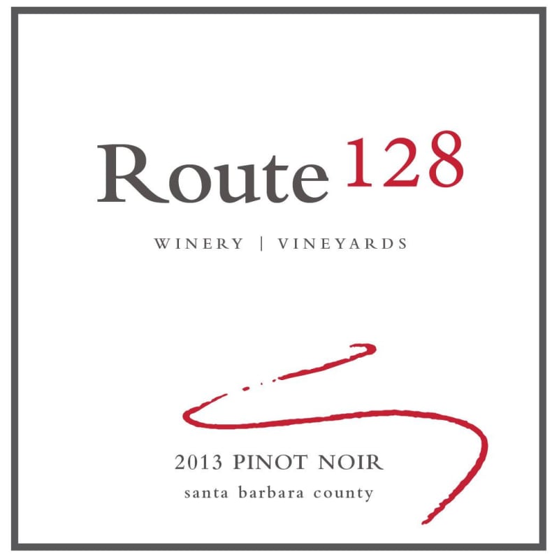Route 128 Vineyard & Winery Pinot Noir 2013 Front Label
