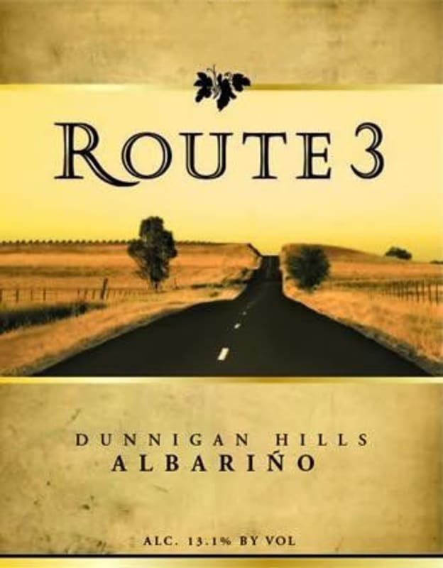 Route 3 Wines Albarino 2013 Front Label