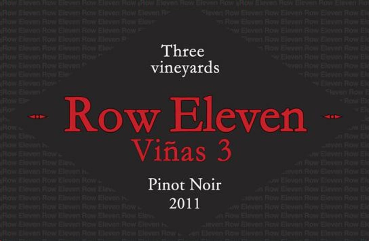 Row Eleven Vinas 3 Pinot Noir 2011 Front Label
