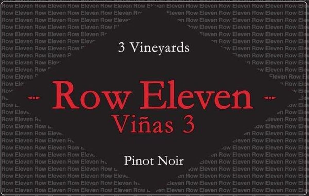 Row Eleven Vinas 3 Pinot Noir 2013 Front Label