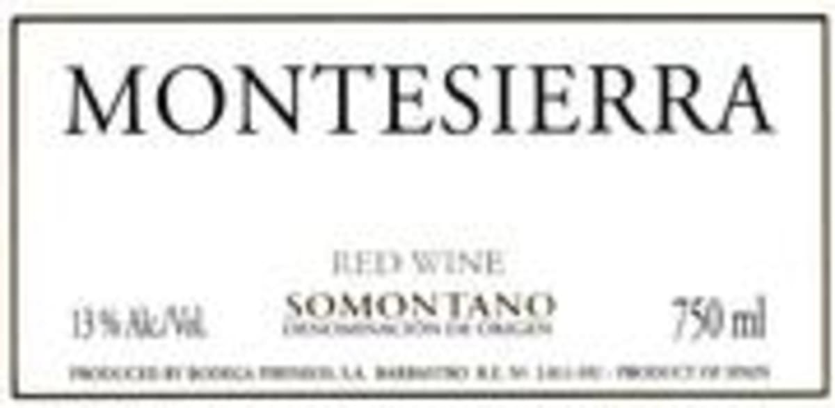 Pirineos Montesierra Tinto 2001 Front Label